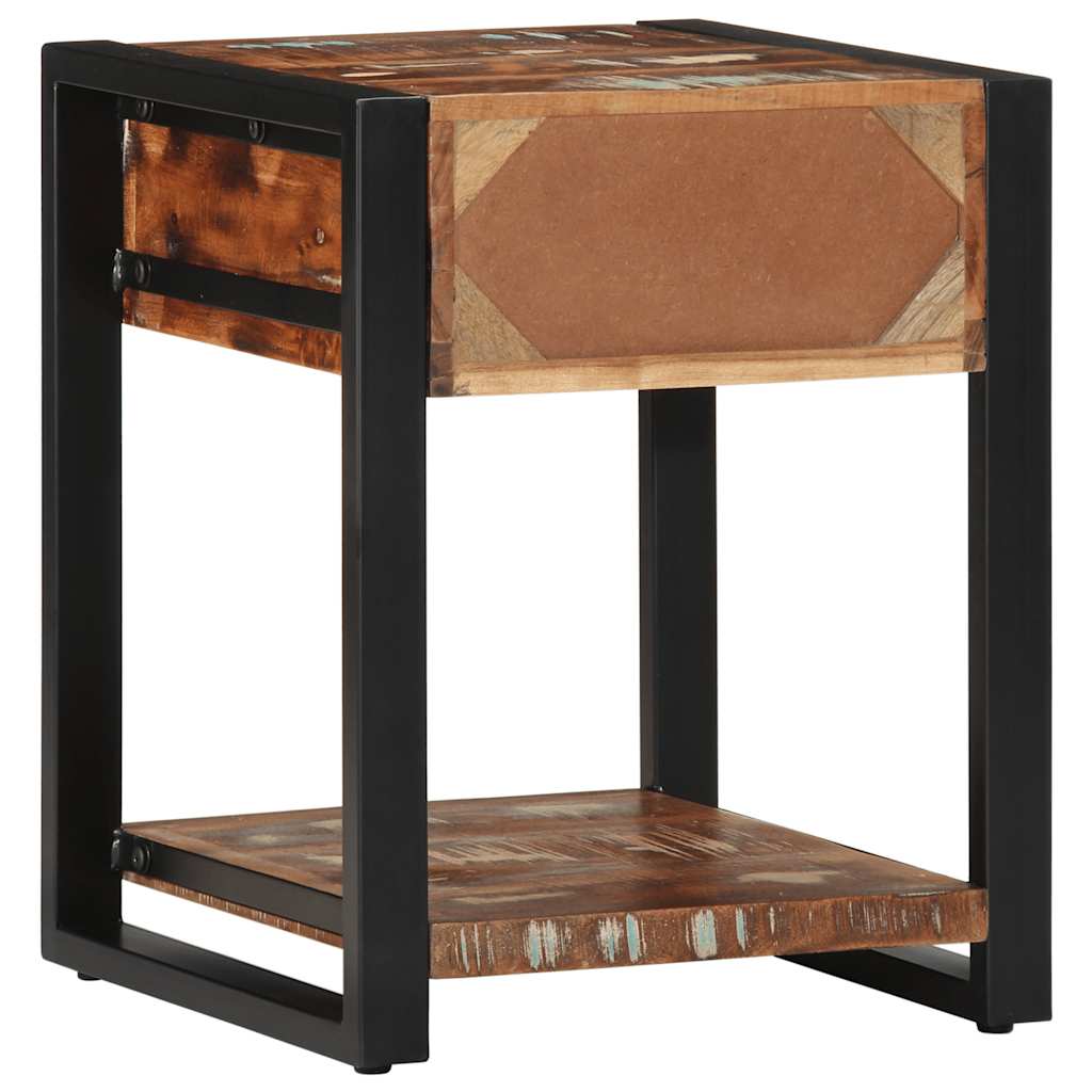 Side Table Multicolour 40x40x50 cm Solid Wood Reclaimed