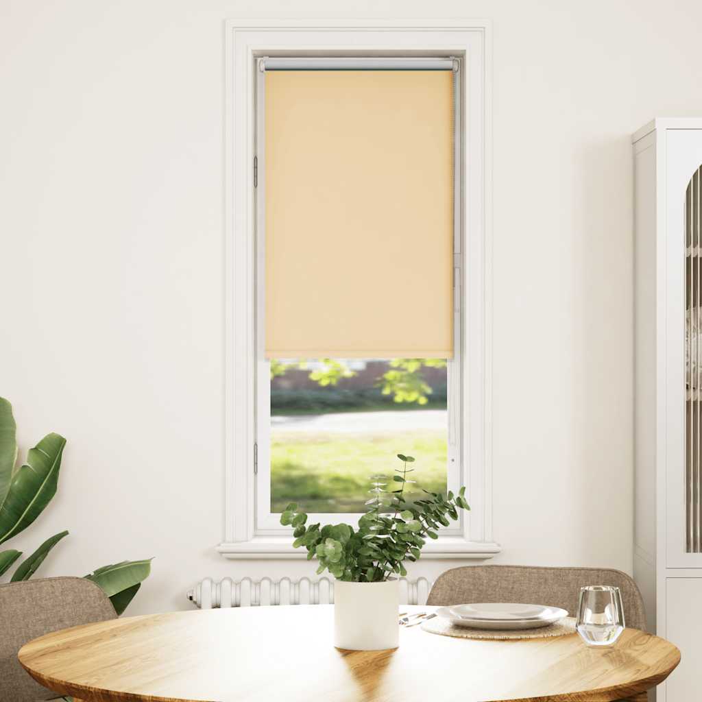 Roller Blind Blackout Beige 40x130 cm Fabric Width 35.7 cm Polyester