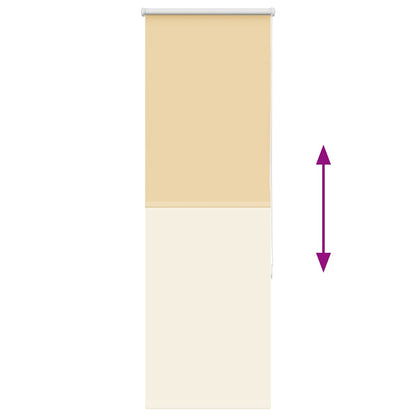 Roller Blind Blackout Beige 40x130 cm Fabric Width 35.7 cm Polyester