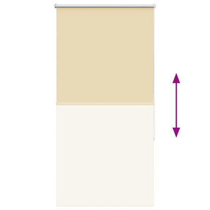 Roller Blind Blackout Beige 80x130 cm Fabric Width 75.7 cm Polyester