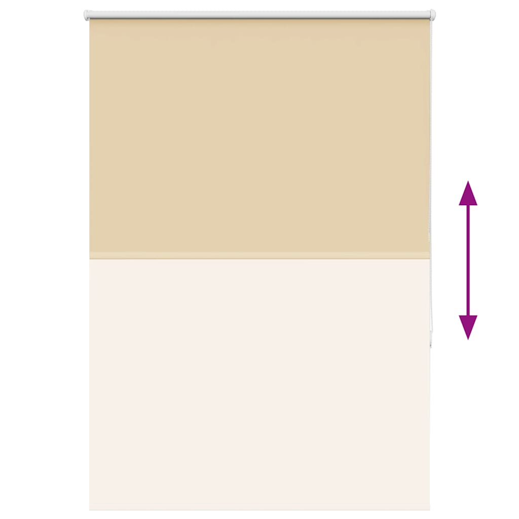 Roller Blind Blackout Beige 105x130 cm Fabric Width 100.7 cm Polyester