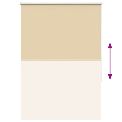Roller Blind Blackout Beige 105x130 cm Fabric Width 100.7 cm Polyester