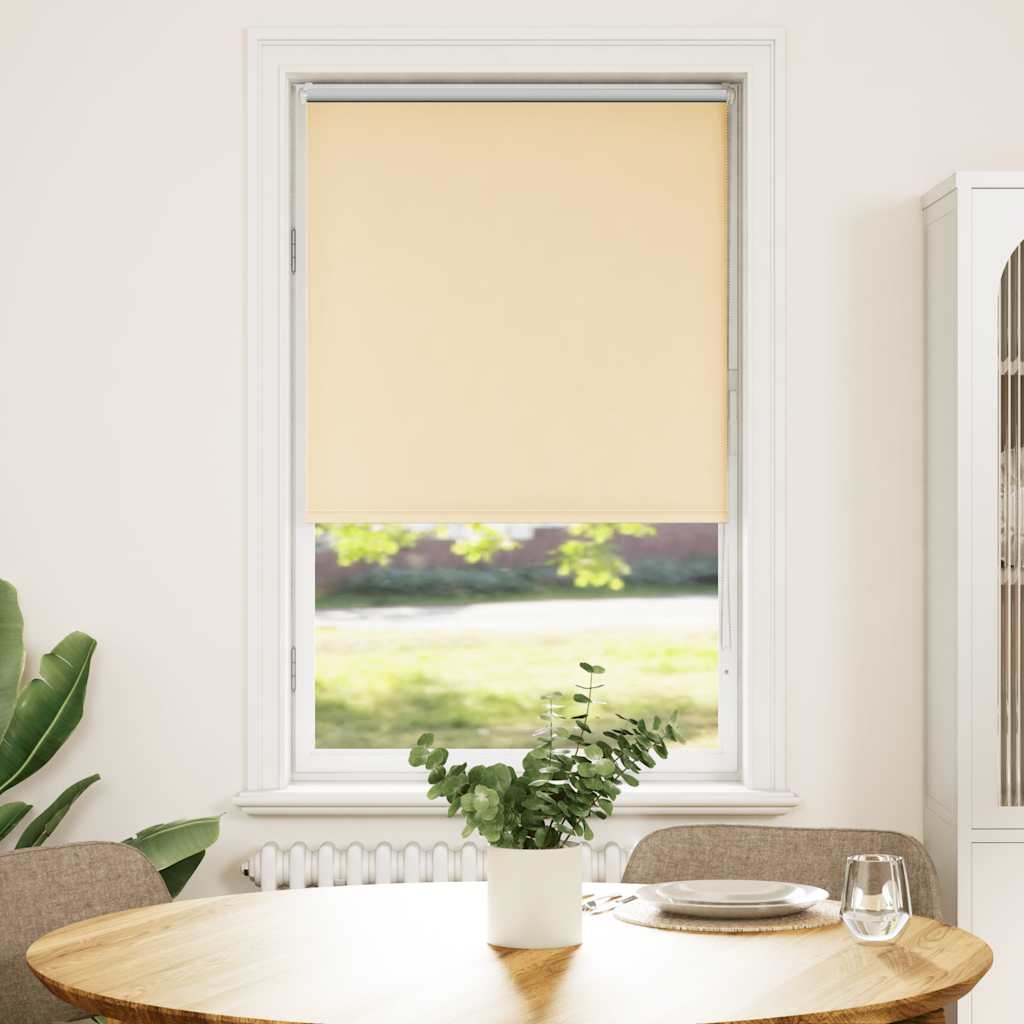 Roller Blind Blackout Beige 75x150 cm Fabric Width 70.7 cm Polyester