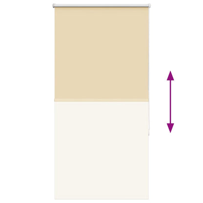 Roller Blind Blackout Beige 85x175 cm Fabric Width 80.7 cm Polyester