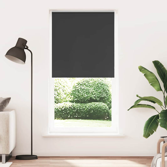 Roller Blind Blackout Black 95x210 cm Fabric Width 90.7 cm Polyester