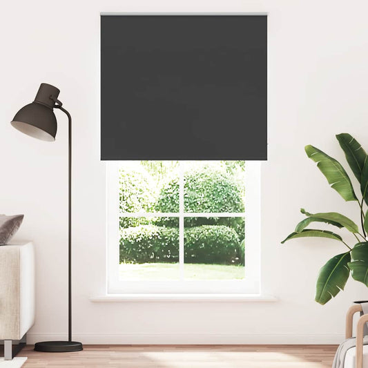 Roller Blind Blackout Black 140x210 cm Fabric Width 136.6 cm Polyester