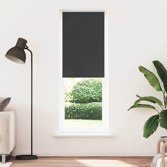 Roller Blind Blackout Black 80x230 cm Fabric Width 75.7 cm Polyester