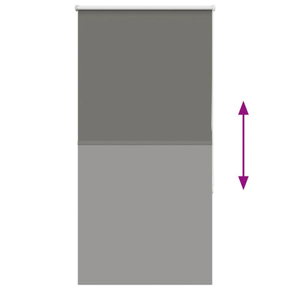 Roller Blind Blackout Grey 85x130 cm Fabric Width 80.7 cm Polyester
