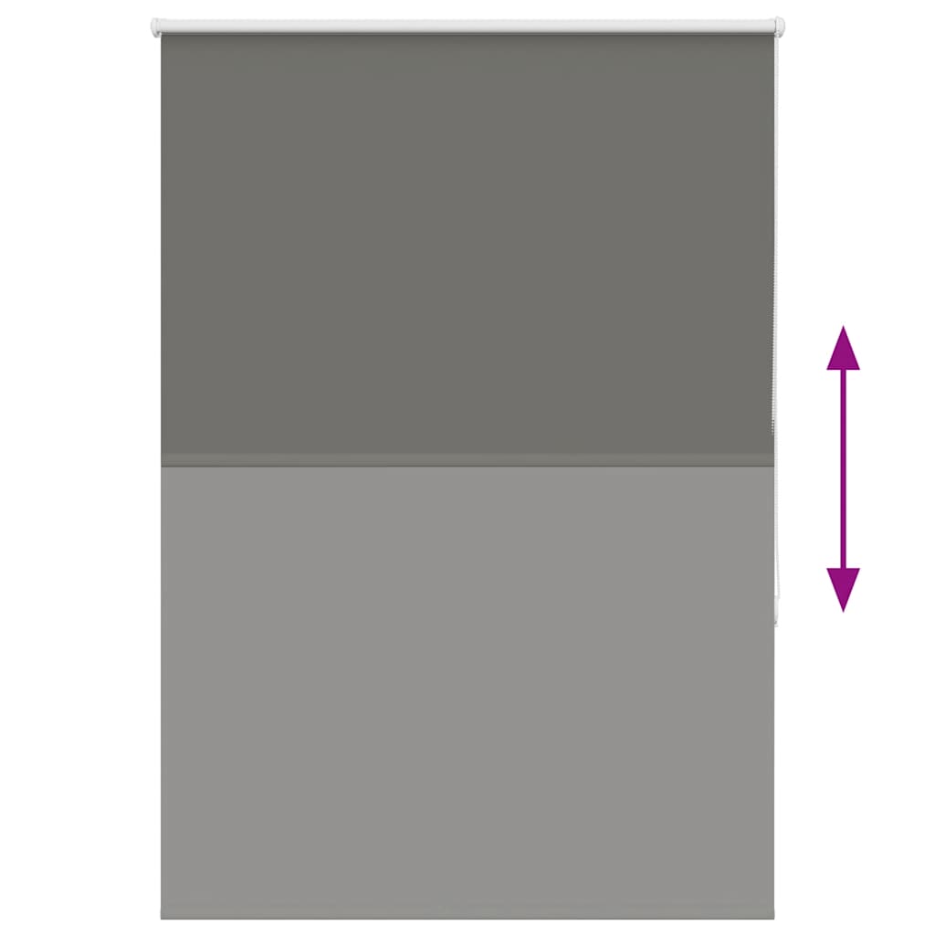 Roller Blind Blackout Grey 105x130 cm Fabric Width 100.7 cm Polyester