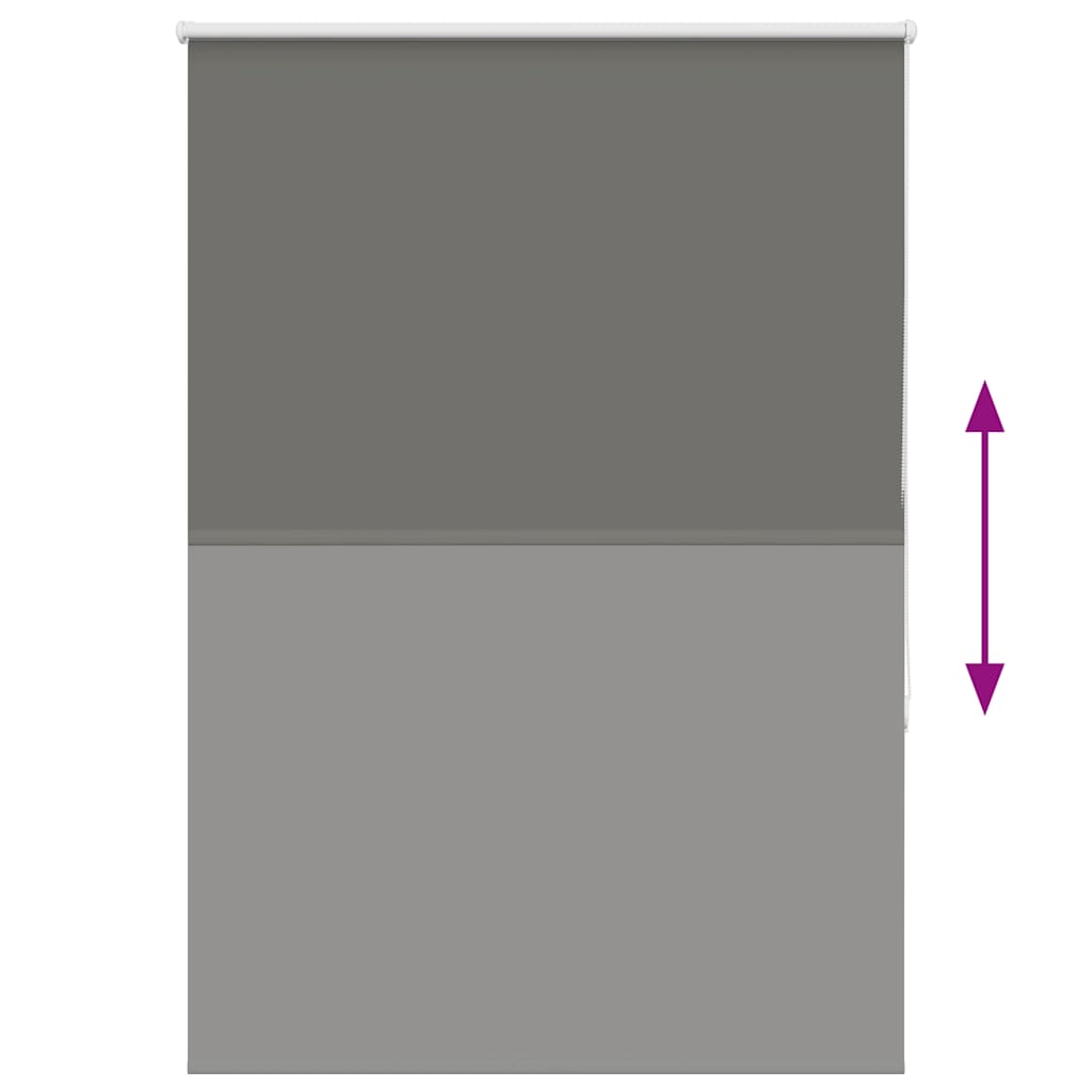 Roller Blind Blackout Grey 100x150 cm Fabric Width 95.7 cm Polyester