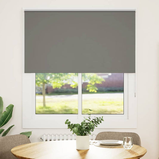 Roller Blind Blackout Grey 135x150 cm Fabric Width 131.6 cm Polyester