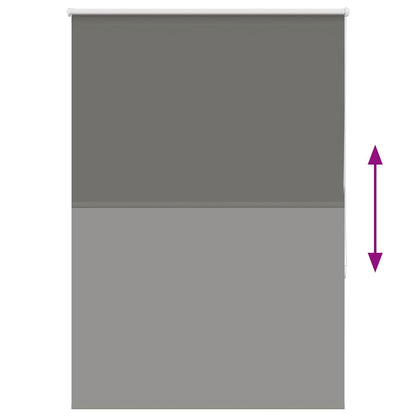 Roller Blind Blackout Grey 100x175 cm Fabric Width 95.7 cm Polyester