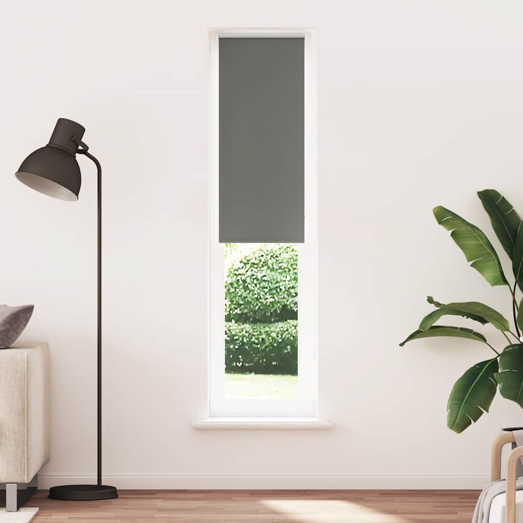 Roller Blind Blackout Grey 40x210 cm Fabric Width 35.7 cm Polyester