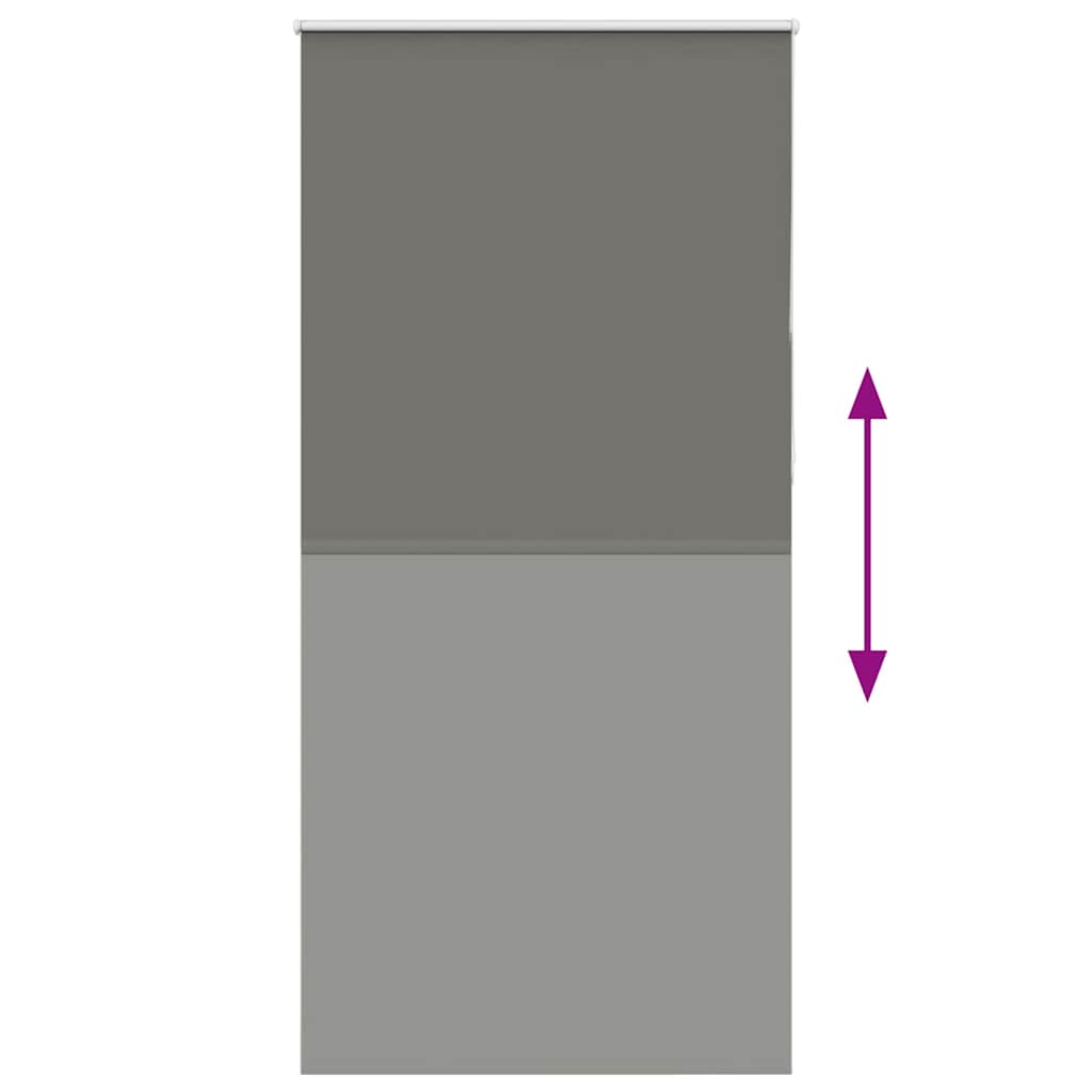 Roller Blind Blackout Grey 105x230 cm Fabric Width 100.7 cm Polyester