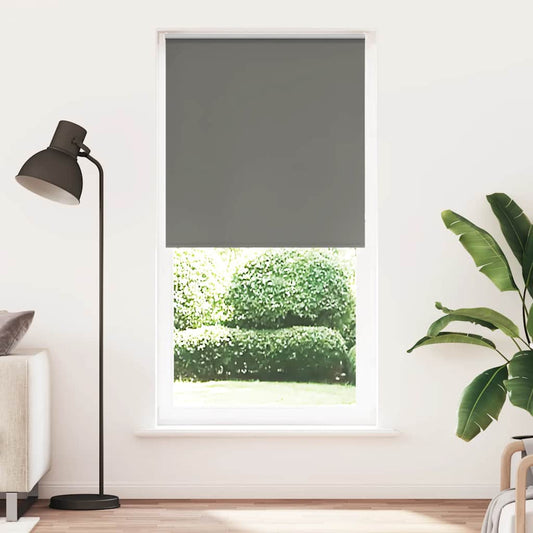 Roller Blind Blackout Grey 105x230 cm Fabric Width 100.7 cm Polyester
