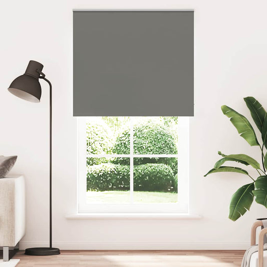 Roller Blind Blackout Grey 140x230 cm Fabric Width 136.6 cm Polyester