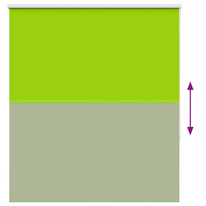 Roller Blind Blackout Leaves Green 125x130 cm Fabric Width 121.6 cm Polyester
