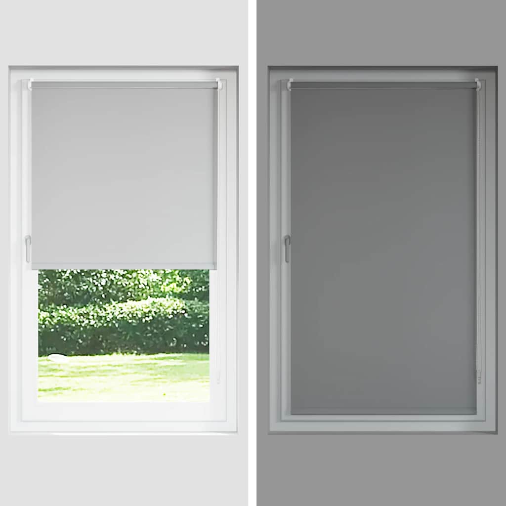 Roller Blind Blackout Leaves Green 155x150 cm Fabric Width 151.6 cm Polyester
