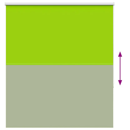 Roller Blind Blackout Leaves Green 130x175 cm Fabric Width 126.6 cm Polyester