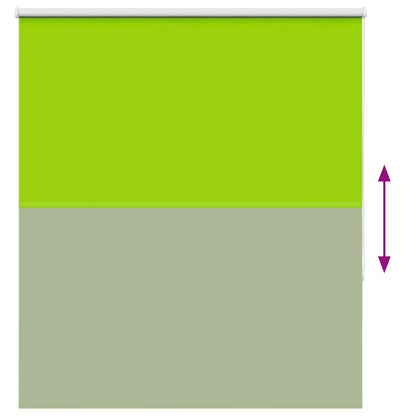 Roller Blind Blackout Leaves Green 140x175 cm Fabric Width 136.6 cm Polyester