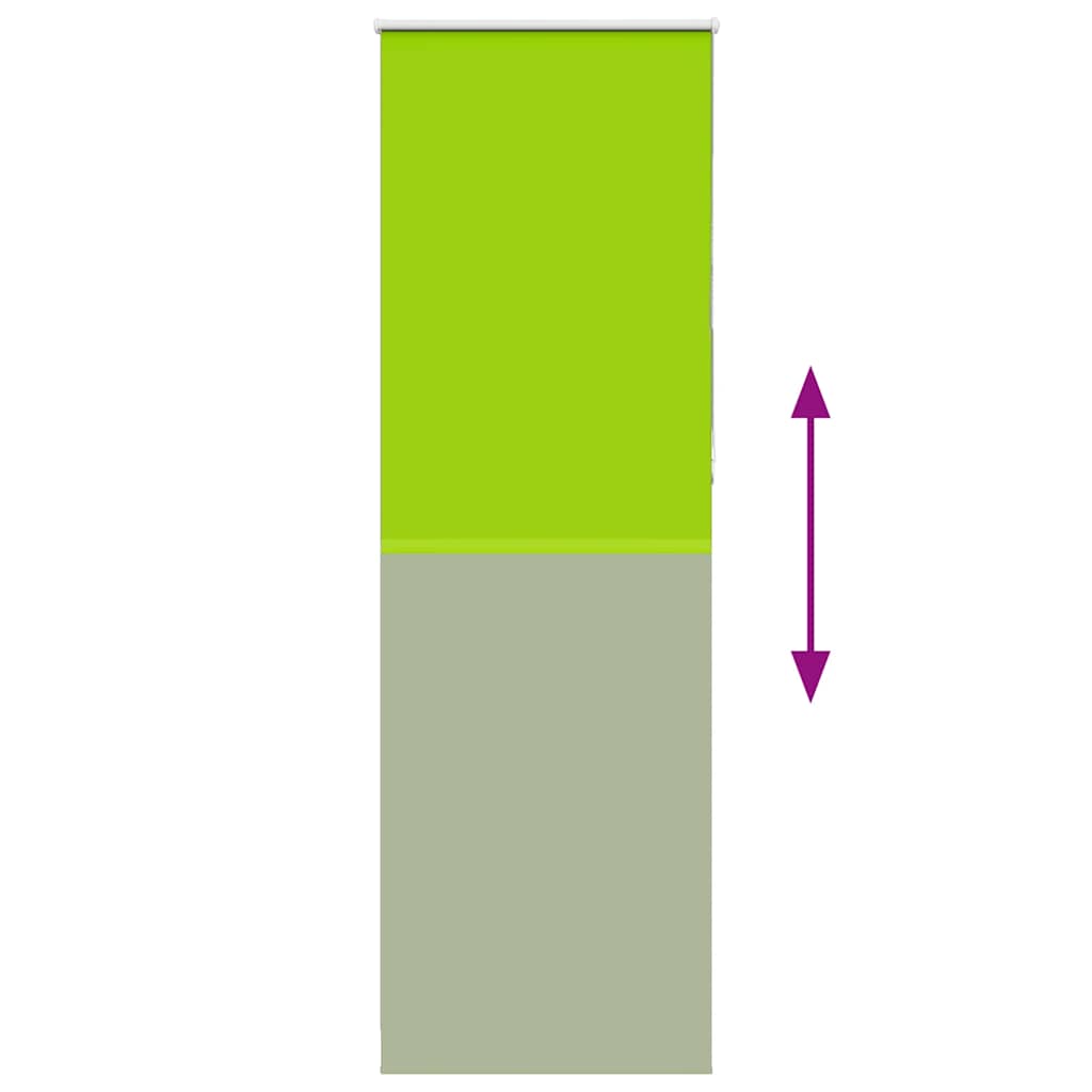 Roller Blind Blackout Leaves Green 65x210 cm Fabric Width 60.7 cm Polyester