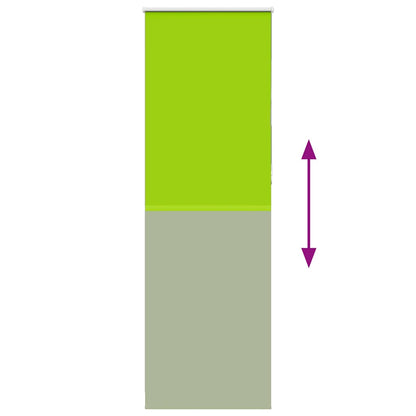 Roller Blind Blackout Leaves Green 75x210 cm Fabric Width 70.7 cm Polyester