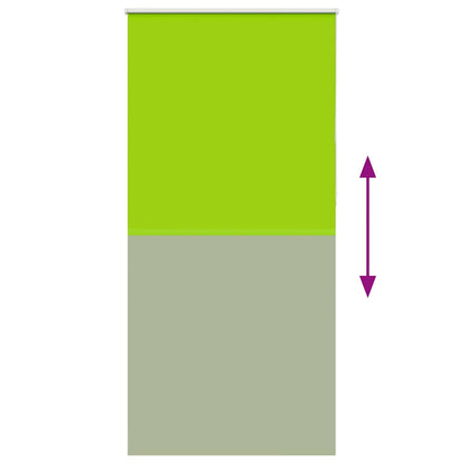 Roller Blind Blackout Leaves Green 95x210 cm Fabric Width 90.7 cm Polyester