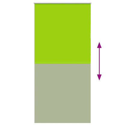 Roller Blind Blackout Leaves Green 100x230 cm Fabric Width 95.7 cm Polyester