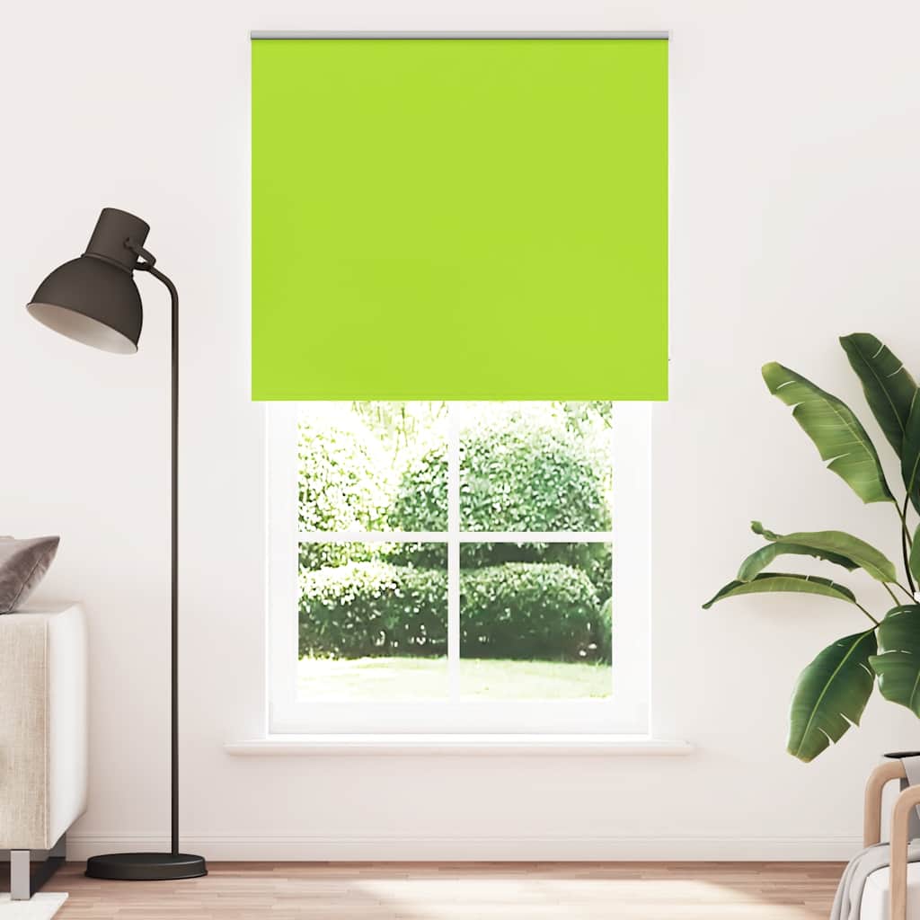 Roller Blind Blackout Leaves Green 125x230 cm Fabric Width 121.6 cm Polyester
