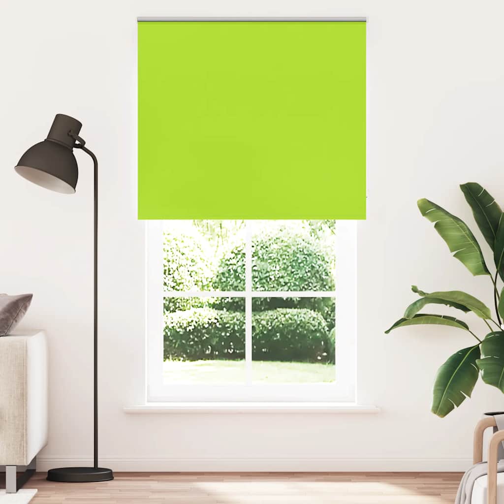 Roller Blind Blackout Leaves Green 140x230 cm Fabric Width 136.6 cm Polyester