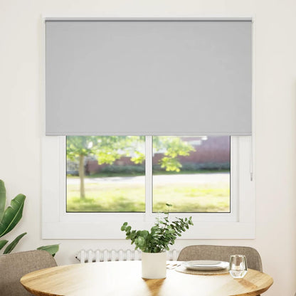 Roller Blind Blackout Light Grey 125x130 cm Fabric Width 121.6 cm Polyester