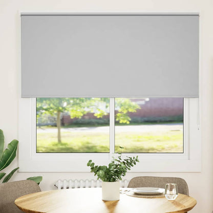 Roller Blind Blackout Light Grey 150x130 cm Fabric Width 146.6 cm Polyester