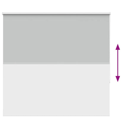 Roller Blind Blackout Light Grey 150x130 cm Fabric Width 146.6 cm Polyester