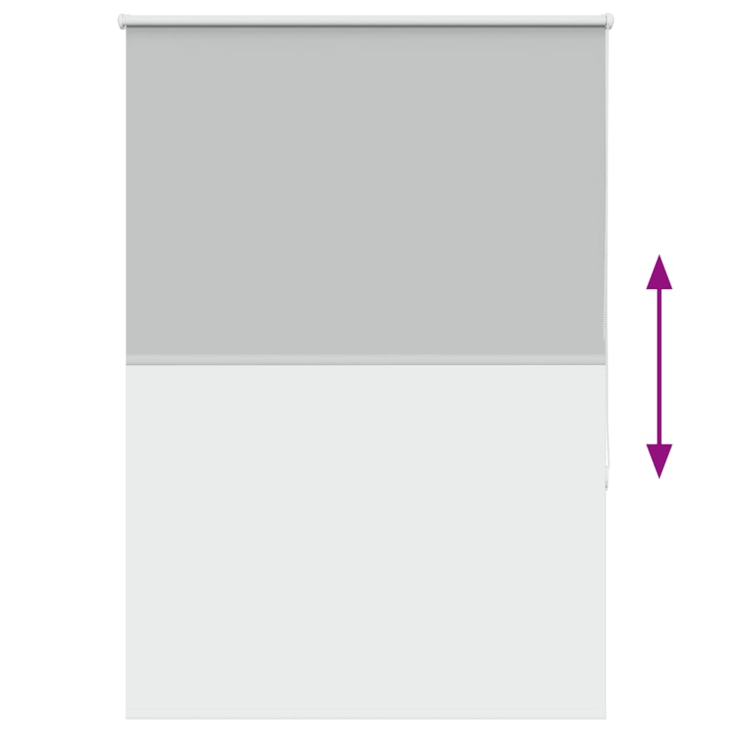 Roller Blind Blackout Light Grey 115x150 cm Fabric Width 110.7 cm Polyester