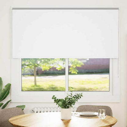Roller Blind Blackout White 145x130 cm Fabric Width 141.6 cm Polyester