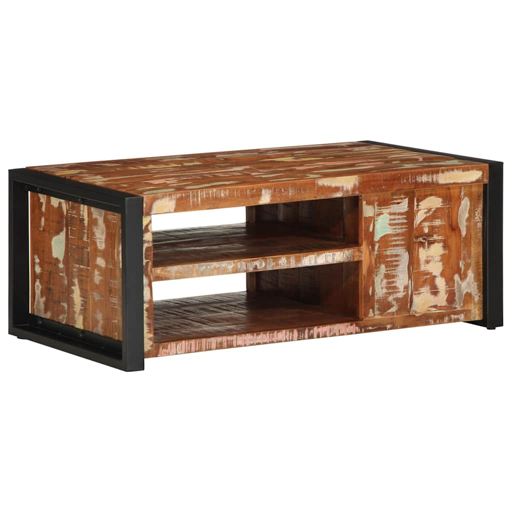 Coffee Table Multicolour 90x50x36 cm Solid Wood Reclaimed