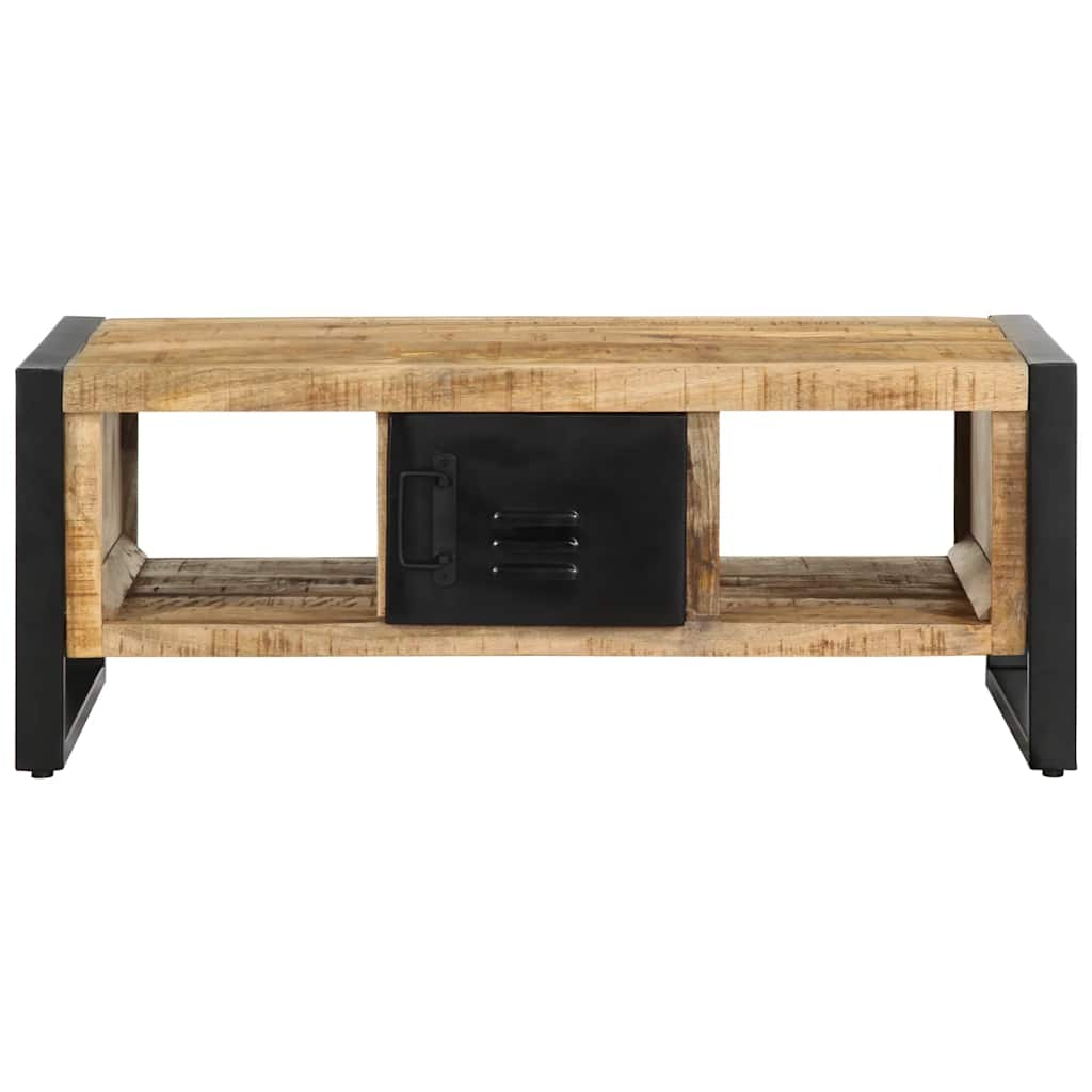 Coffee Table 90x50x36 cm Solid Rough Wood Mango