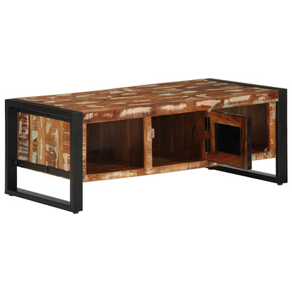 Coffee Table Multicolour 90x50x36 cm Solid Wood Reclaimed