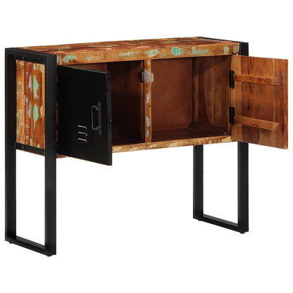 Console Cabinet Multicolour 90x35x75 cm Solid Wood Reclaimed