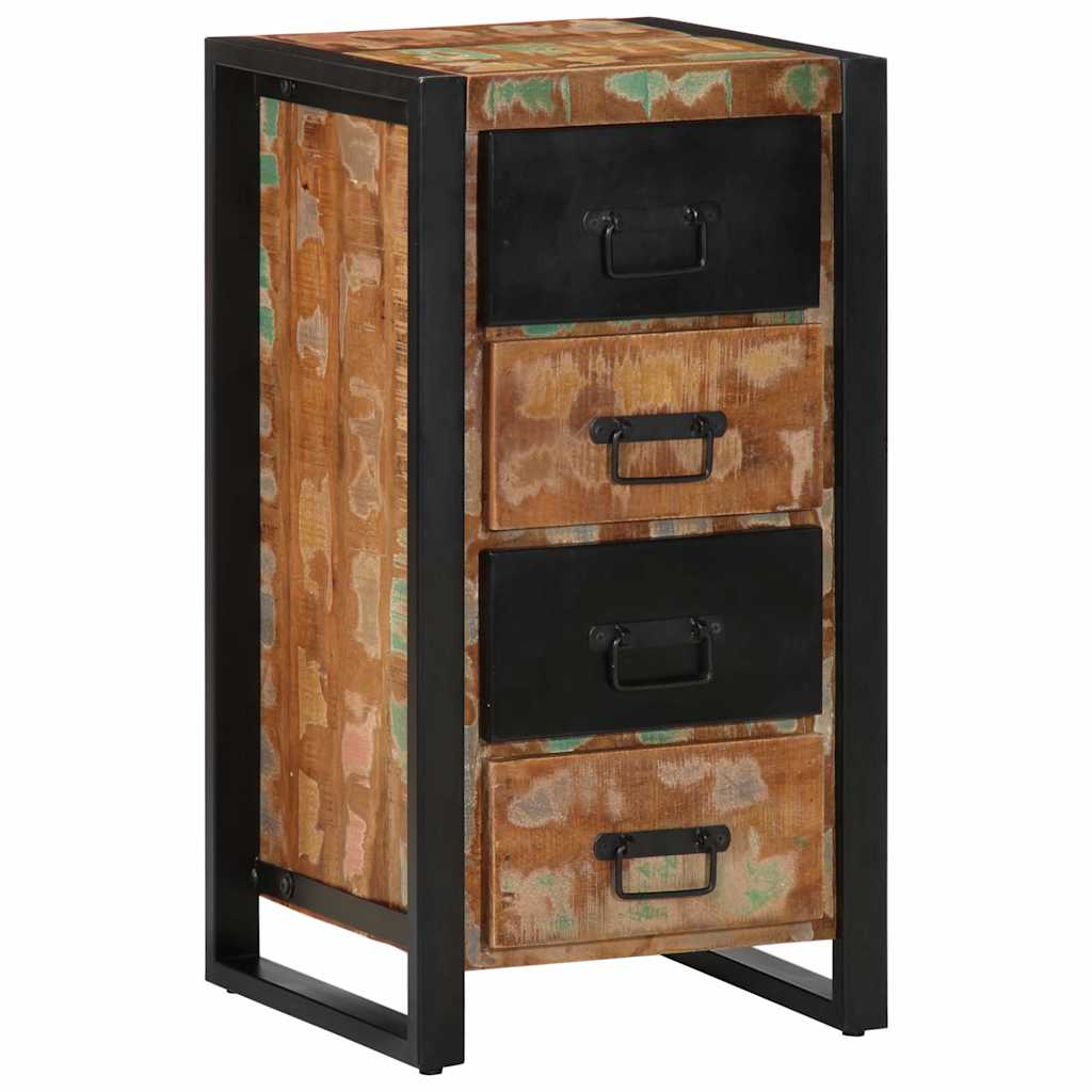 Drawer Cabinet Multicolour 40x40x90 cm Solid Wood Reclaimed