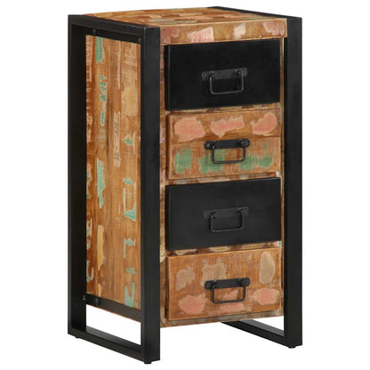 Drawer Cabinet Multicolour 40x40x90 cm Solid Wood Reclaimed