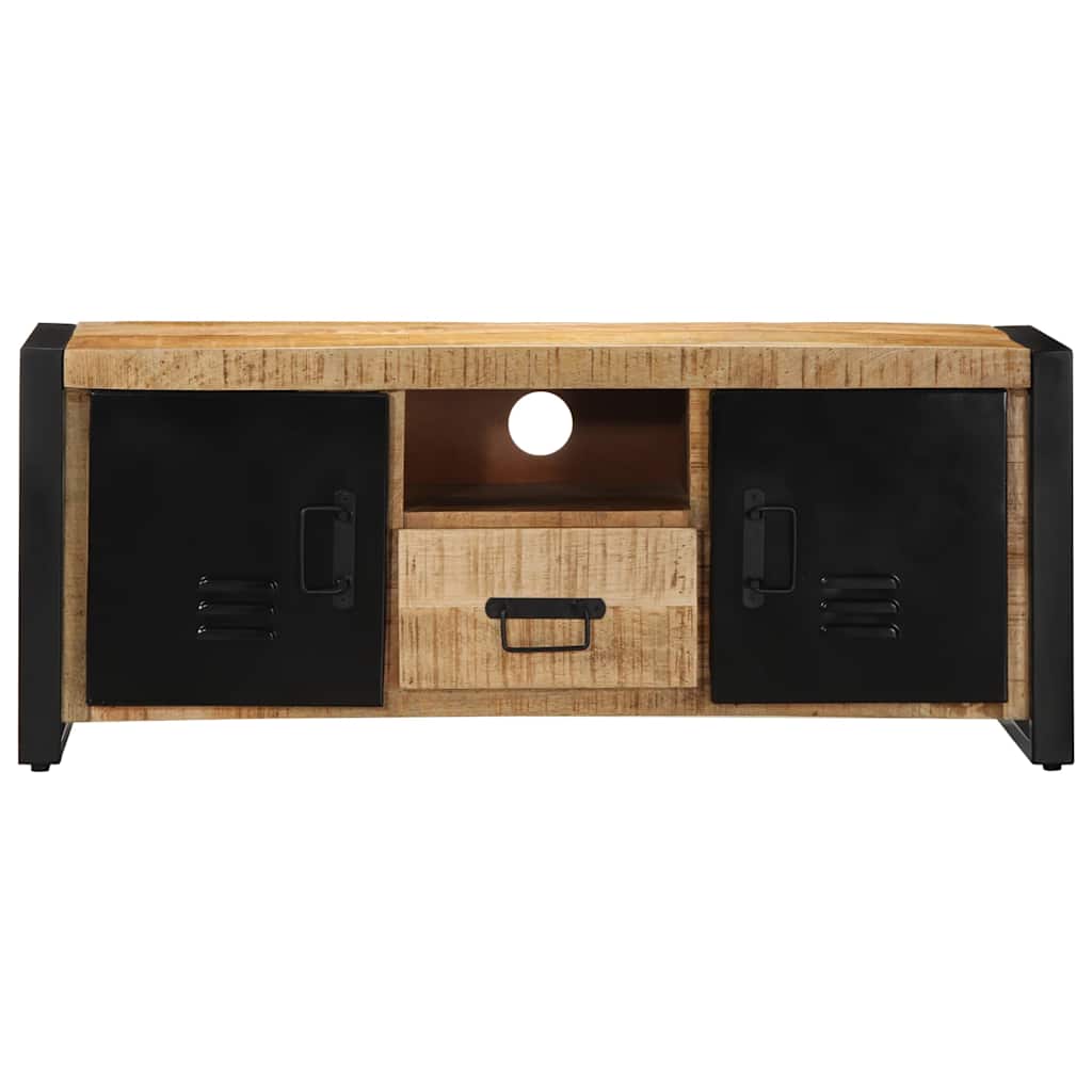 TV Cabinet 100x30x40 cm Solid Rough Wood Mango