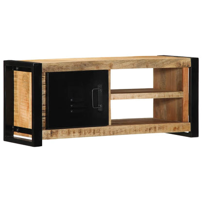 TV Cabinet 80x30x35 cm Solid Rough Wood Mango