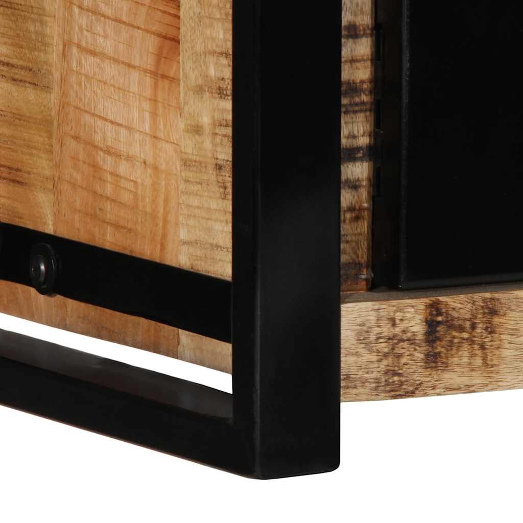 TV Cabinet 80x30x35 cm Solid Rough Wood Mango