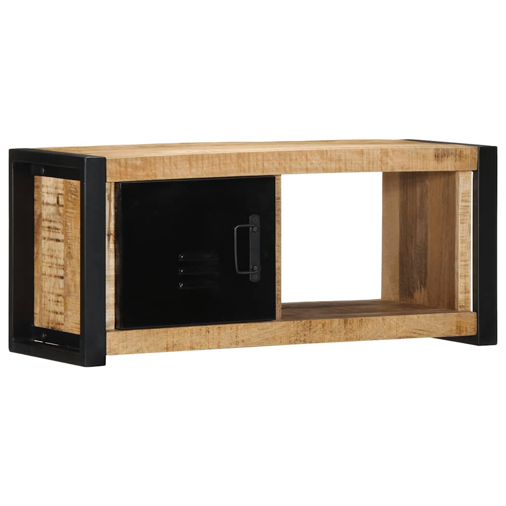 TV Cabinet 80x30x35 cm Solid Rough Wood Mango