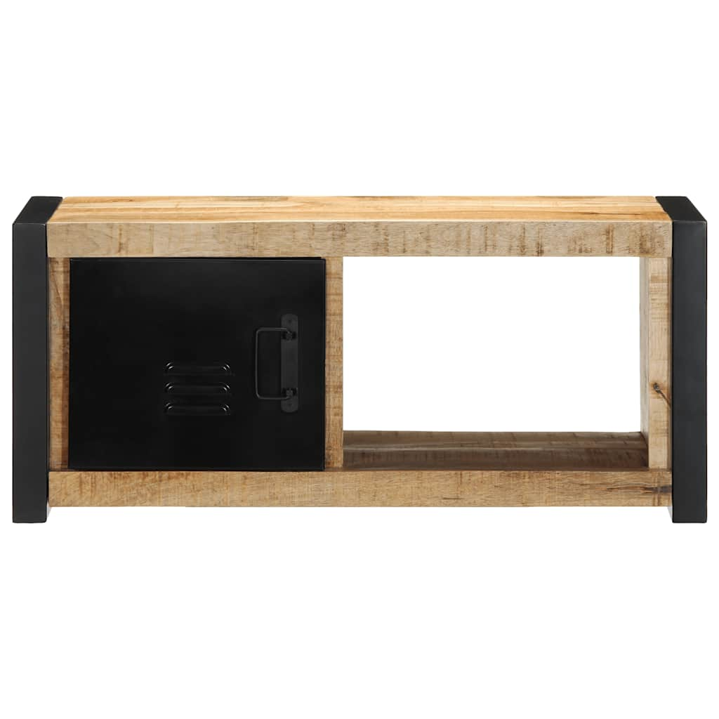 TV Cabinet 80x30x35 cm Solid Rough Wood Mango