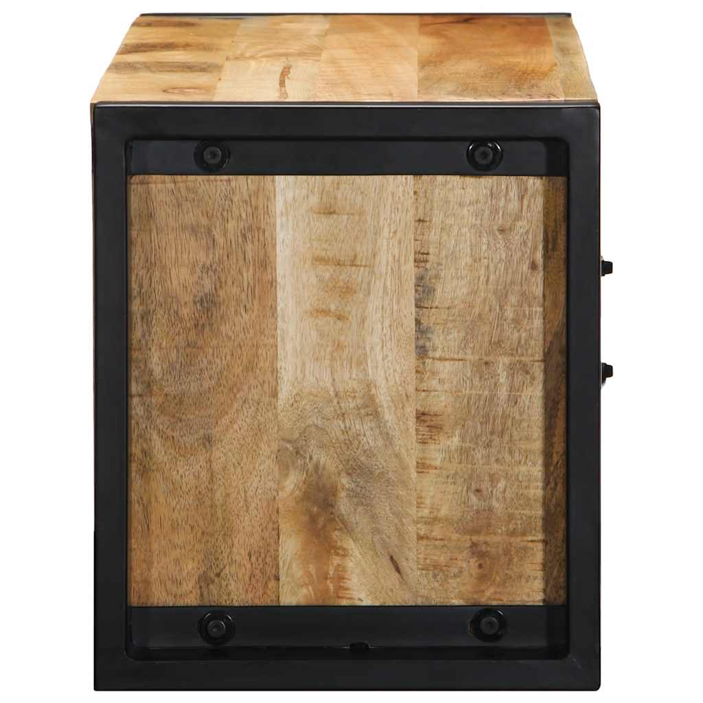 TV Cabinet 80x30x35 cm Solid Rough Wood Mango