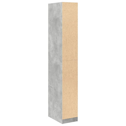 Wardrobe Concrete Grey 30x50x200 cm Engineered Wood