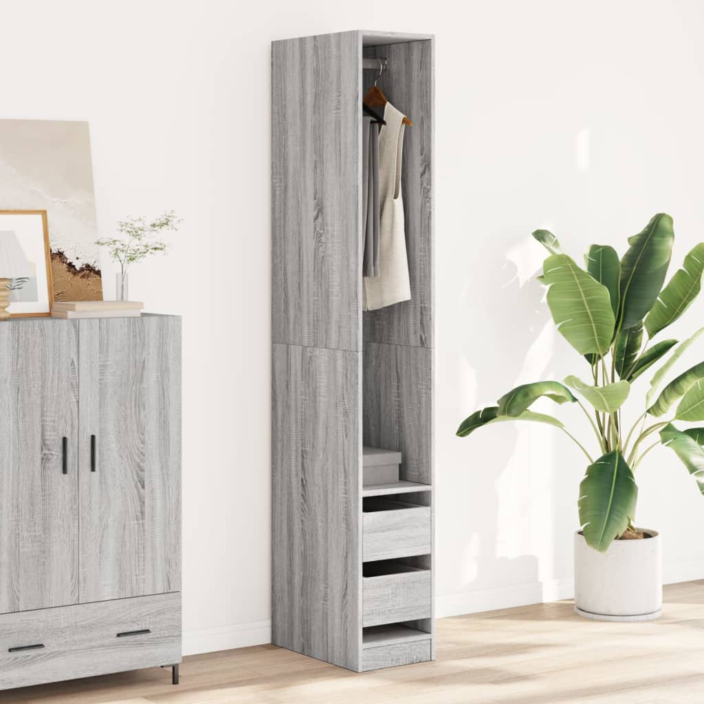 Wardrobe Grey Sonoma 30x50x200 cm Engineered Wood