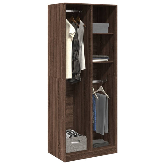 Wardrobe Brown Oak 80x50x200 cm Engineered Wood